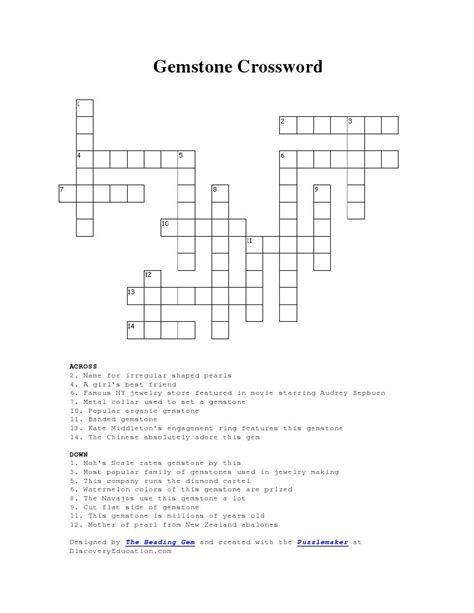 gemstone crossword|More.